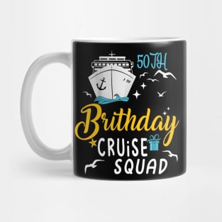 50th Birthday Cruise Squad Gifts 2024 Matching Party Family Mug